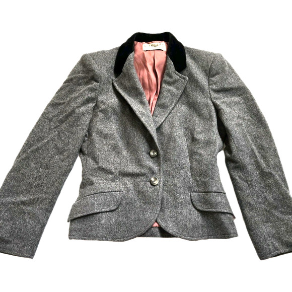 Vintage Jaeger Women's 100% Wool Blazer 2 Button Blazer Jacket Coat Fits Size 8 - Picture 1 of 12